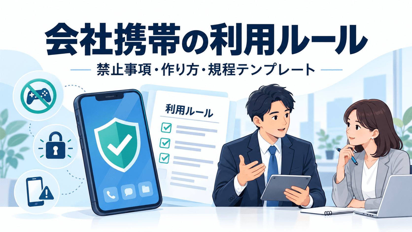 会社携帯の利用ルール：禁止事項・作り方・規程テンプレート