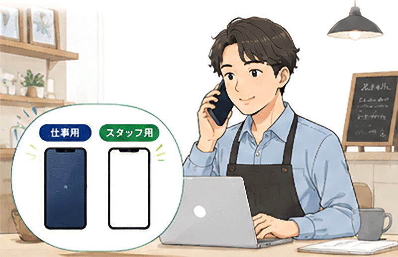 個人事業主の法人スマホ利用イメージ