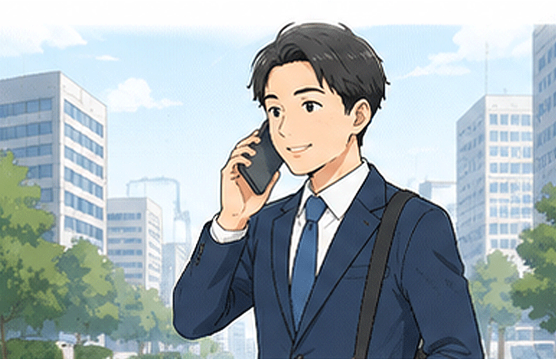営業会社の法人スマホ利用イメージ